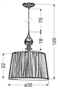 Závesná lampa PRIMA Candellux
