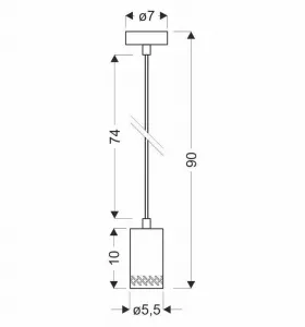 Závesná lampa TUBO 1xGU10 10cm Candellux