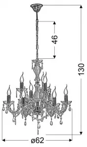 Závesná lampa MARIA 9xE14 luster Candellux