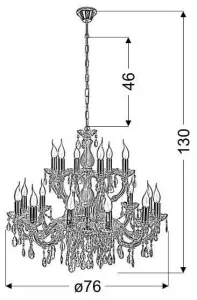 Závesná lampa MARIA 18xE14 luster Candellux