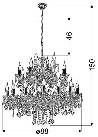 Závesná lampa MARIA 28xE14 luster Candellux