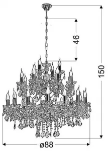 Závesná lampa MARIA 28xE14 luster Candellux