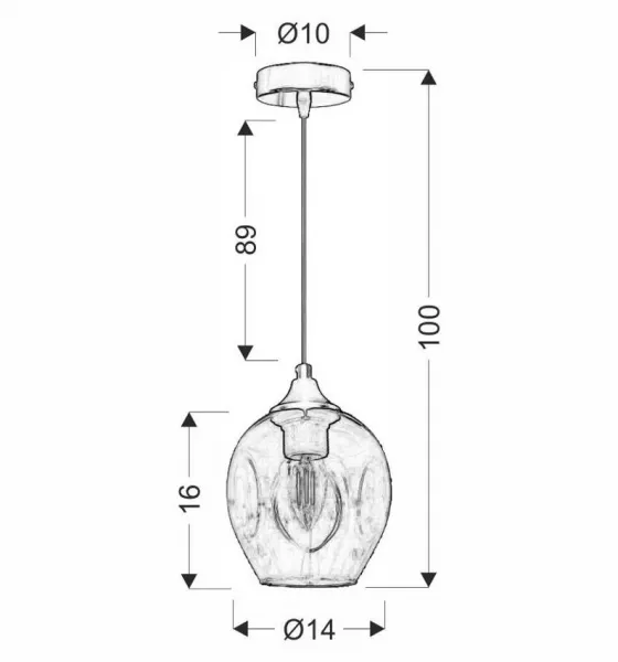 Závesná lampa ASPA 1xE27 Candellux
