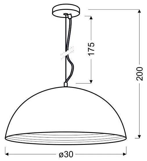 Závesná lampa DORADA 1xE27 Candellux 30 cm