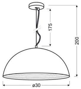 Závesná lampa DORADA 1xE27 Candellux 30 cm