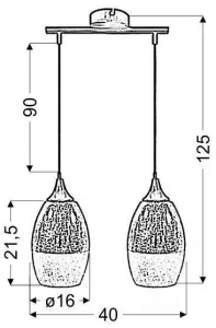 Závesná lampa CELIA 2xE27 Candellux