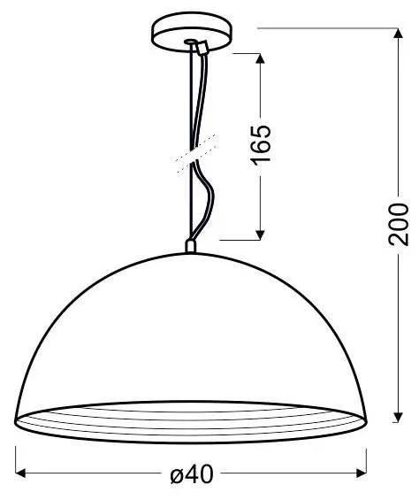 Závesná lampa AMALFI 1xE27 Candellux 30 cm