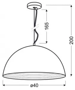Závesná lampa AMALFI 1xE27 Candellux 30 cm
