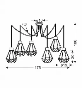 Závesná lampa PRIMO Candellux