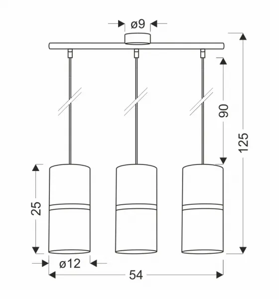 Závesná lampa GINA 3xE27 Candellux