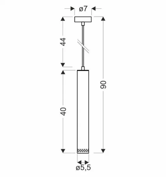 Závesná lampa TUBO 1xGU10 40 cm Candellux