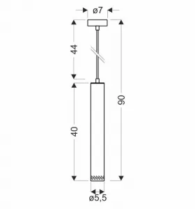 Závesná lampa TUBO 1xGU10 40 cm Candellux