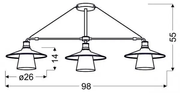 Závesná lampa LOFT 3xE27 Candellux