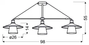 Závesná lampa LOFT 3xE27 Candellux