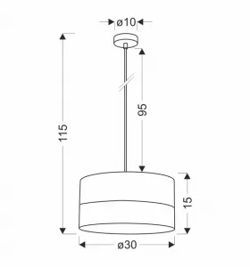 Závesná lampa BIANCO 1xE27 Candellux