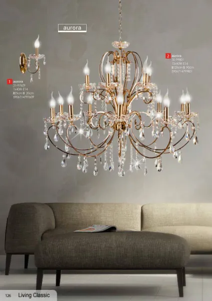 Závesná lampa AURORA 15xE14 luster Candellux