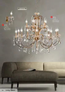 Závesná lampa AURORA 15xE14 luster Candellux