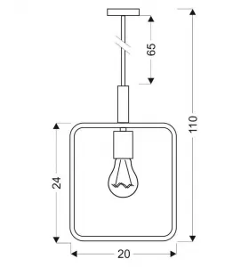 Závesná lampa FRAME 1xE27 Candellux