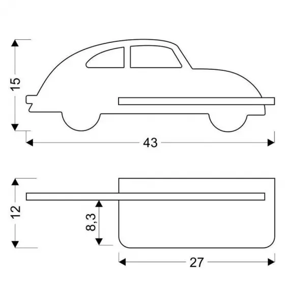 Detská lampička CAR LED Candellux