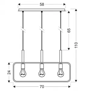 Závesná lampa FRAME 3xE27 Candellux