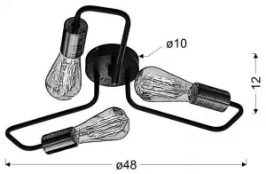 Stropné svetlo HERPE Candellux