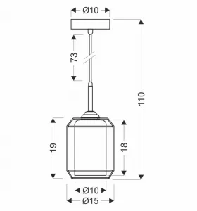 Závesná lampa JONERA 1xE27 Candellux