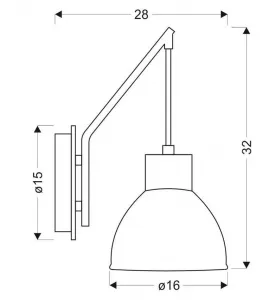 Nástenná lampa  VARIO Candellux