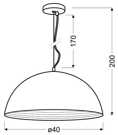Závesná lampa DORADA 1xE27 Candellux 30 cm