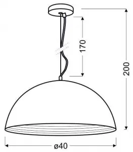 Závesná lampa DORADA 1xE27 Candellux 30 cm