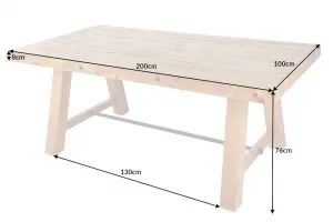 Jedálenský stôl FÉNIX Dekorhome 200x100x76 cm