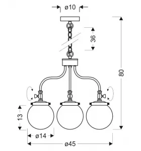 Závesná lampa BALLET Candellux
