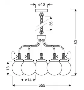 Závesná lampa BALLET Candellux