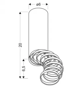 Stropné svetlo TUBA Candellux