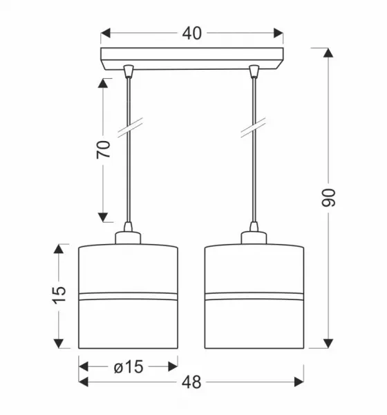 Závesná lampa ASSAM Candellux 2