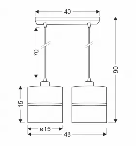 Závesná lampa ASSAM Candellux 2