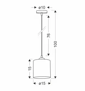 Závesná lampa LEGNO 1xE27 Candellux