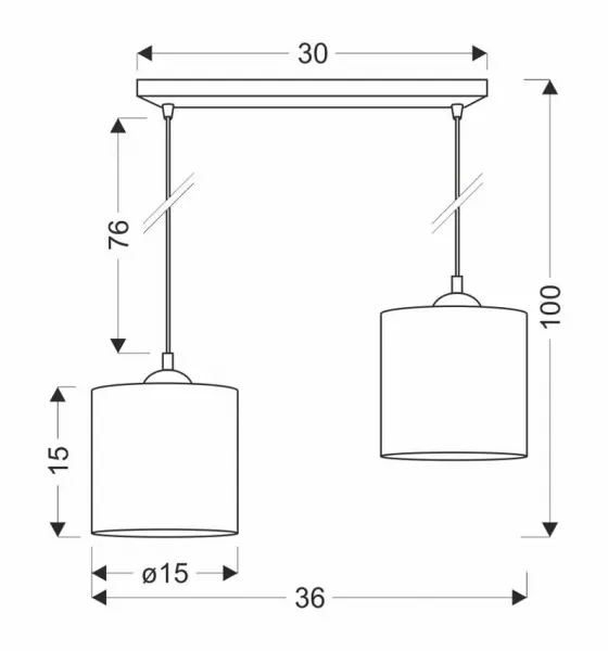 Závesná lampa LEGNO Candellux