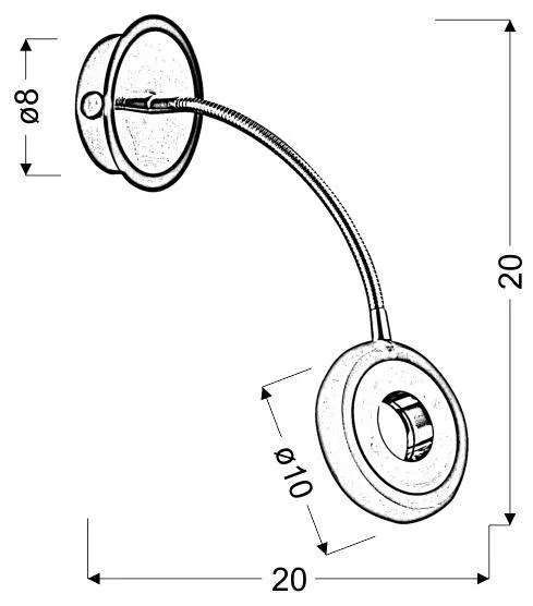 Nástenné svetlo LED ARM Candellux