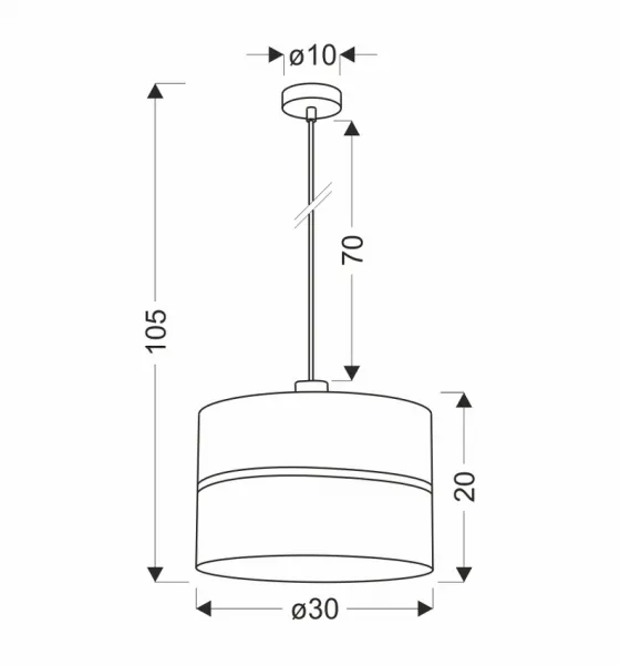 Závesná lampa ASSAM 1xE27 Candellux