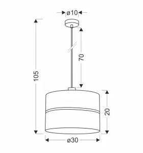 Závesná lampa ASSAM 1xE27 Candellux