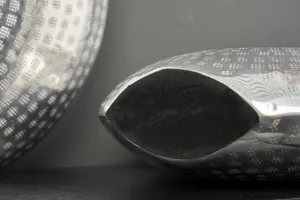 Stolová váza 2 ks SINIS Dekorhome Strieborná