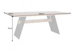 Jedálenský stôl NAZU Dekorhome 200x100x76 cm