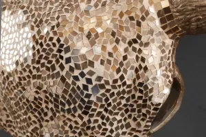 LuxD Nástenná dekorácia Randal 56 cm zlatá mozaika
