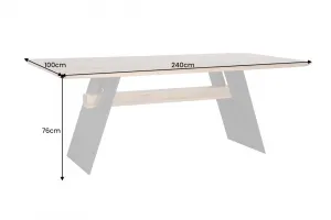 Jedálenský stôl NAZU Dekorhome 200x100x76 cm