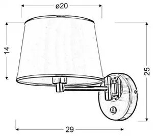 Nástenná lampa IBIS Candellux