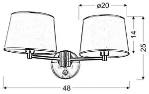 Nástenná lampa IBIS Candellux