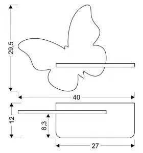 Detská lampička BUTTERFLY LED Candellux