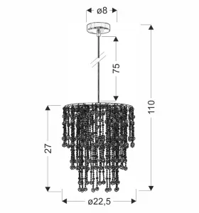 Závesná lampa RONI 1xE27 Candellux