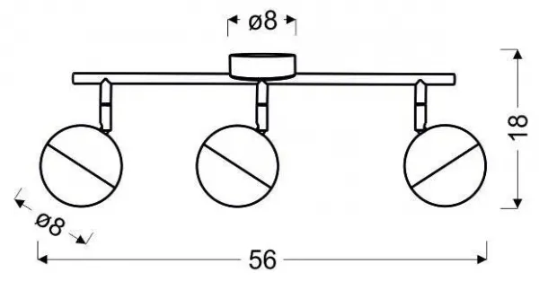 Stropná lampa RGB LED 3x3W Candellux