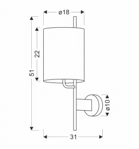 Nástenná lampa CROMINA 1xE27 Candellux